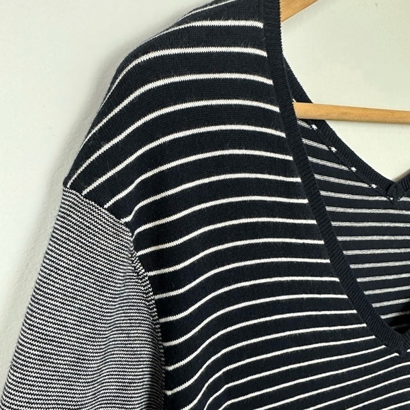 Ann Taylor Colorblock Stripe Sweater Dress Sz L - Picture 7 of 11